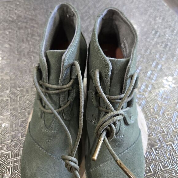 🐢 Toms Kala Green Suede Wedge. Size 6 - Picture 14 of 16